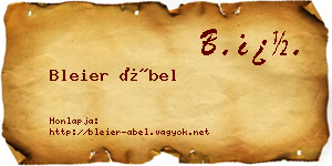 Bleier Ábel névjegykártya